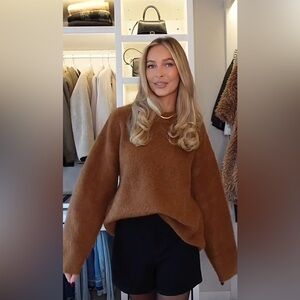 H&M Brown Oversized Mohair Blend Sweater - S